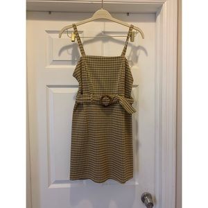 Checkered Dress - Yellow, Black, white